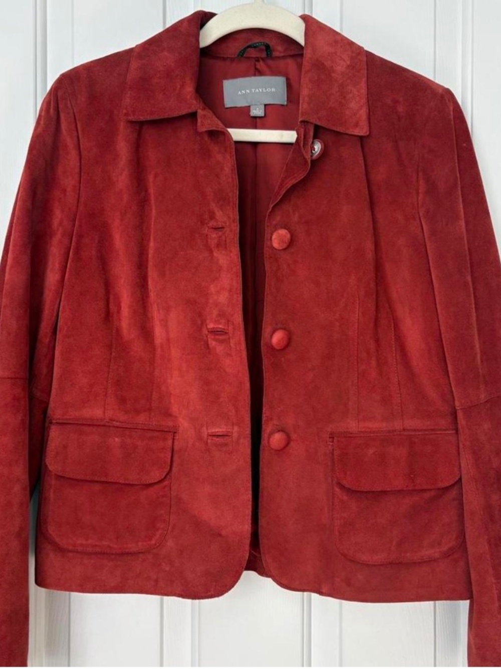Ann Taylor Women's Red and Burgundy Jacket